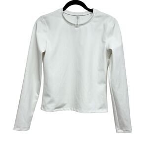 Outdoor Voices White Long Sleeve Performance Top Size S